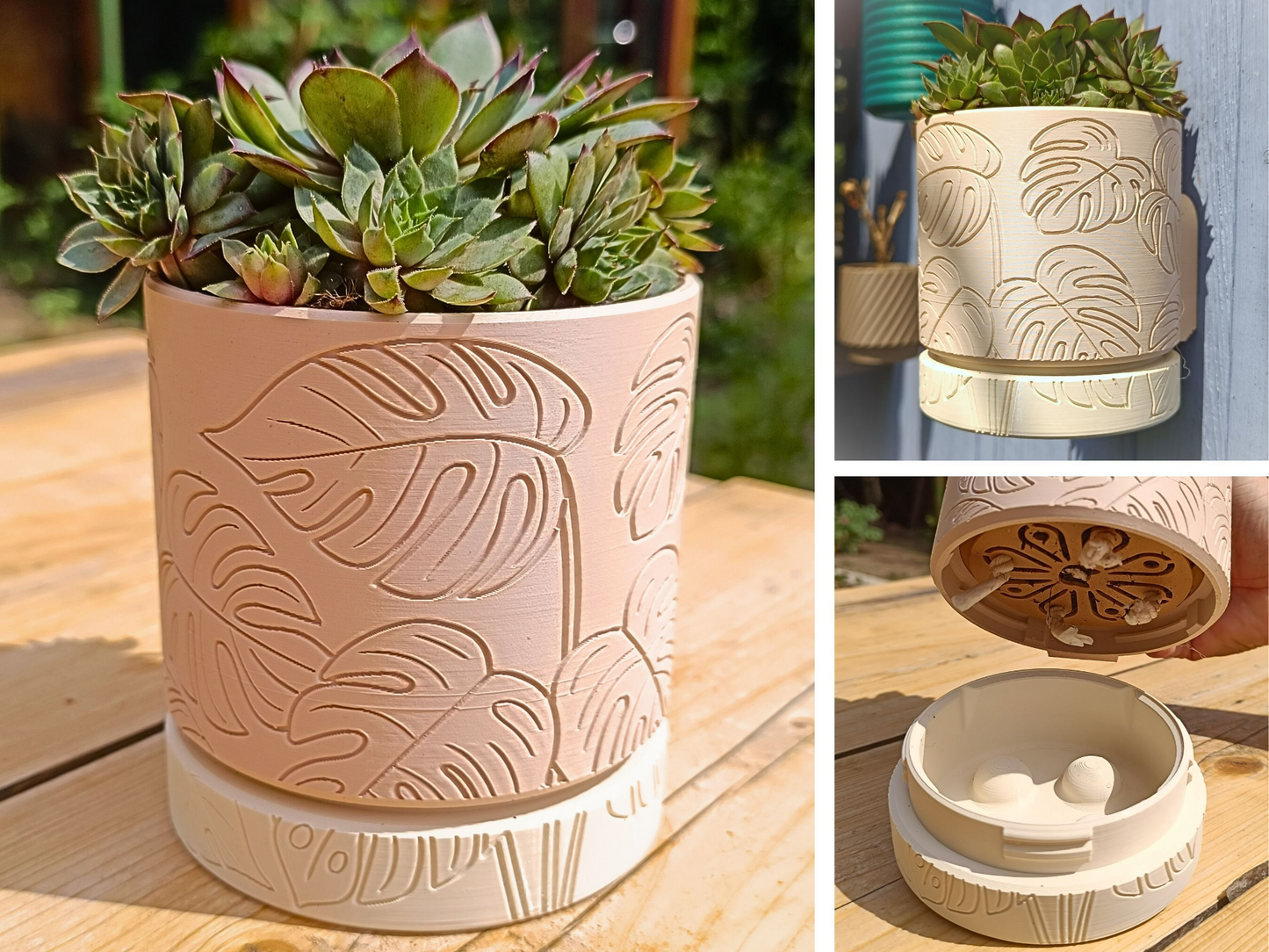 Wall Planter with hidden drip tray