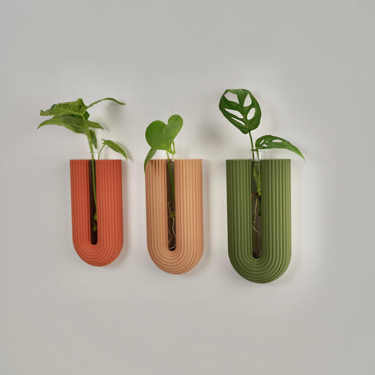 Wall-Mounted Propagation Vase Set — 3-Piece