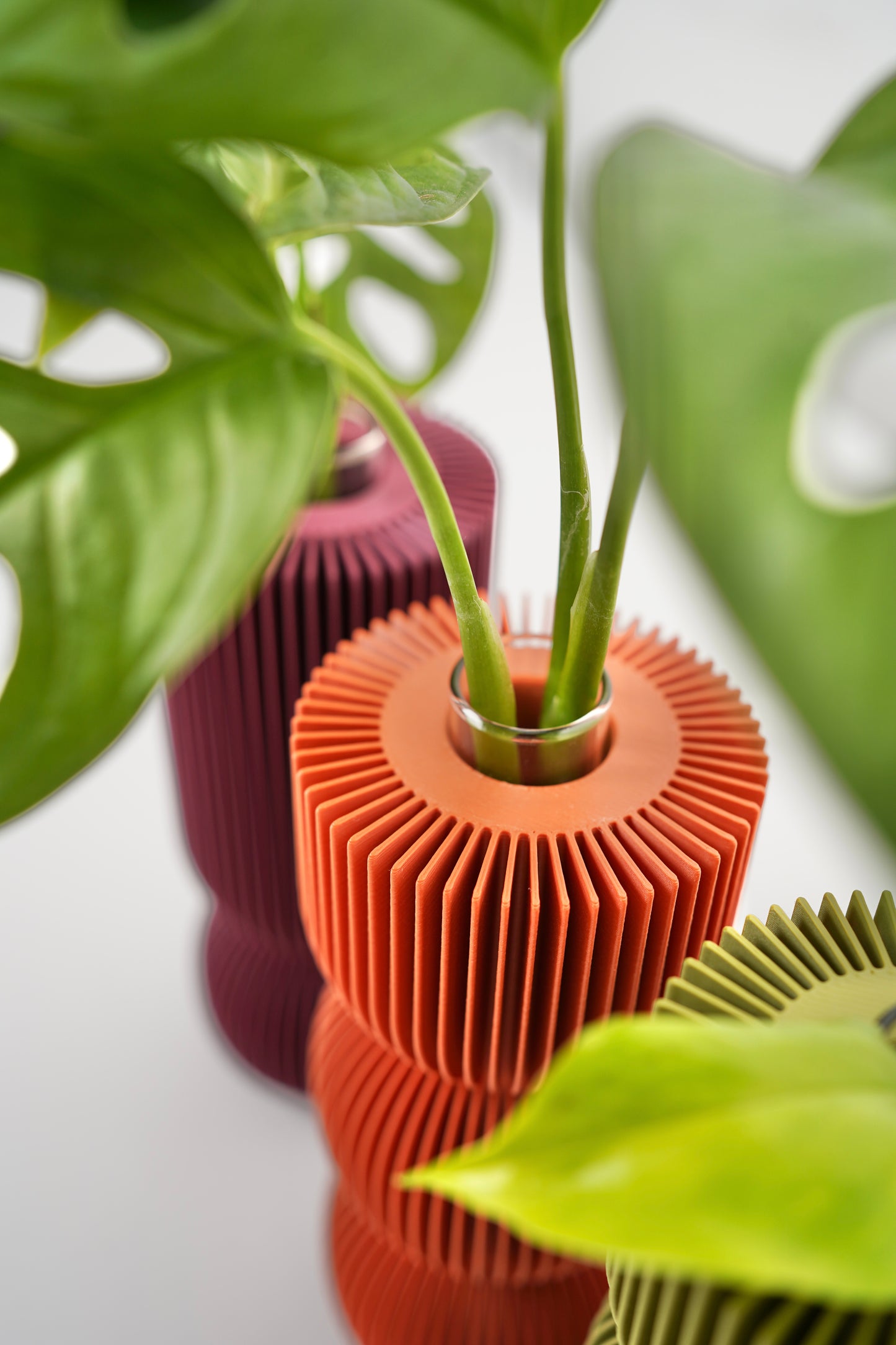 Origami propagation vase set — 3‑piece
