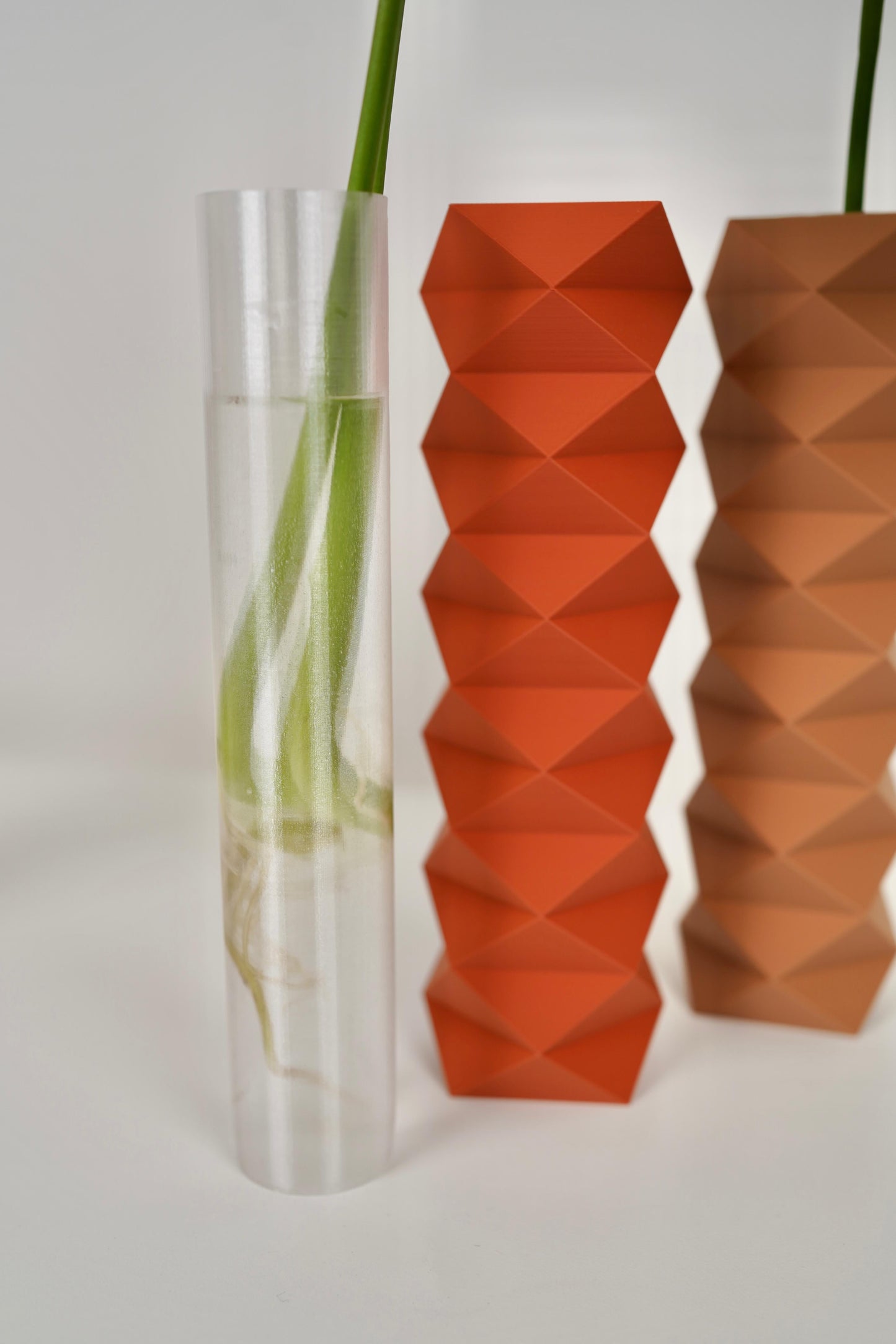 Origami propagation vase set — 3‑piece